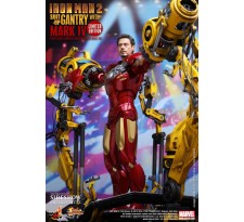 Iron Man 2 Movie Masterpiece Action Figure 1/6 Iron Man Mark IV Suit-Up Gantry 30 cm